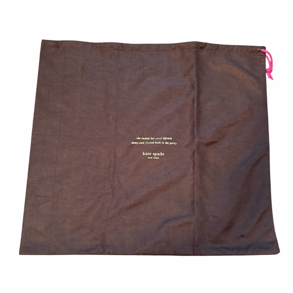 kate spade Brown Dust Bag with Pink Drawstring